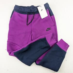 Nike Tech Fleece Joggers - Purple/Navy - Youth Small